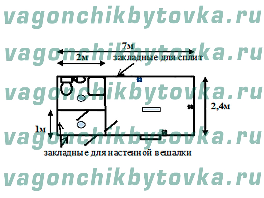 Бытовка для дачи 7м